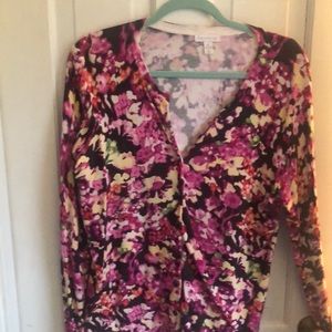 Charter Club Floral Cardigan Size XL